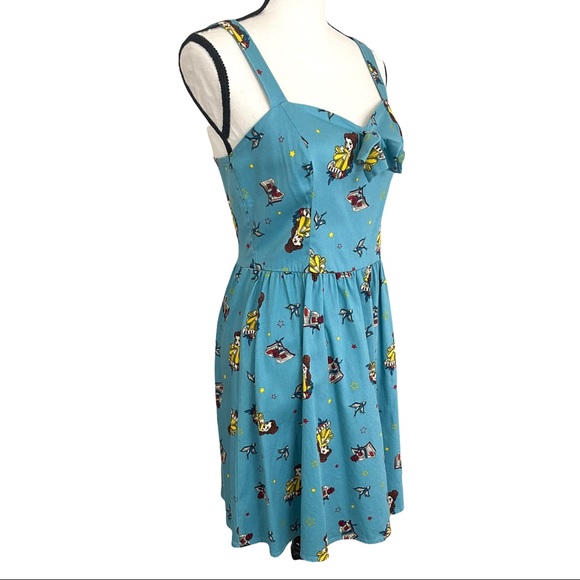 SOLD! Disney Rockabilly Belle Beauty and the Beast Dress Tattoo Retro - Picture 4 of 11